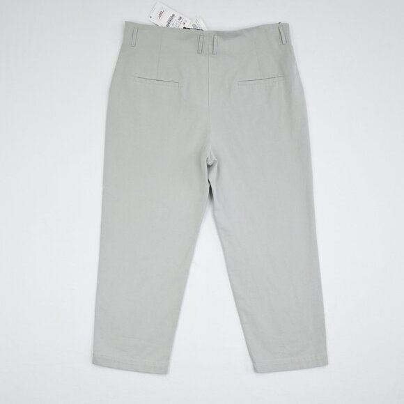 NEW ZARA Perfect Khaki Stone Trouser Pants Slightly Tapered - Picture 3 of 4